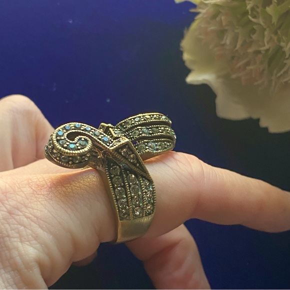 Heidi Daus ‘Simply Sophisticated’ Art Deco Style, Crystal Pave Bypass Ring - Picture 5 of 15